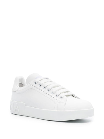 Dolce & Gabbana-Portofino' sneaker in white calf leather.