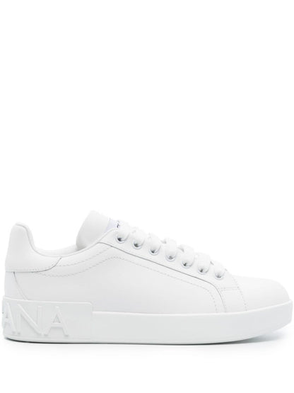 Dolce & Gabbana-Portofino' sneaker in white calf leather.