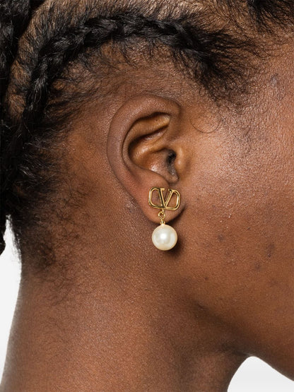 Valentino Garavani-Vlogo Signature Earrings With Swarovski® Pearls