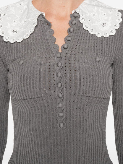 Self-Portrait Collar-detail sweater