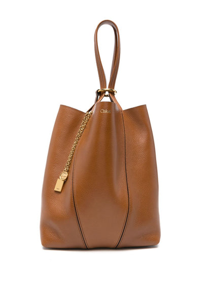 Chloé Spin Tote Bag In Grained Leather