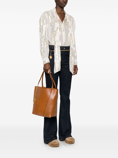 Chloé Spin Tote Bag In Grained Leather