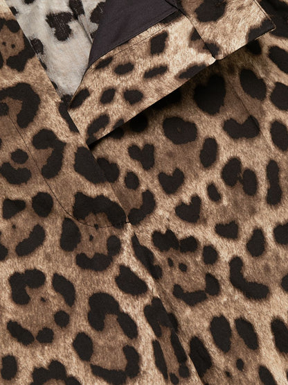 Dolce & Gabbana-Leopard-print tailored shorts.