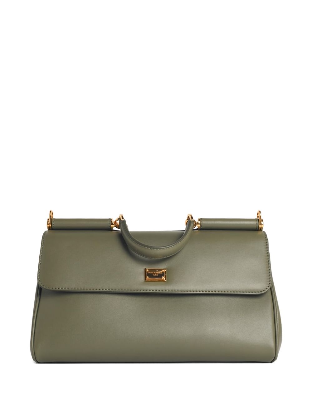 Dolce & Gabbana-My Sicily handbag in green plongé calfskin