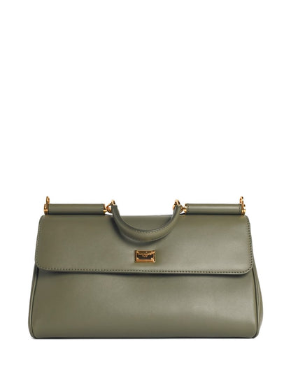 Dolce & Gabbana-My Sicily handbag in green plongé calfskin
