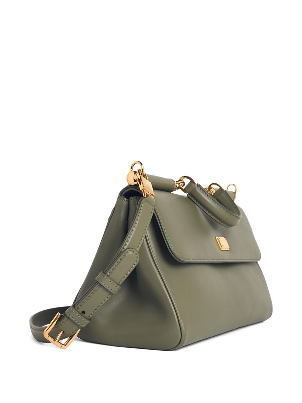 Dolce & Gabbana-My Sicily handbag in green plongé calfskin