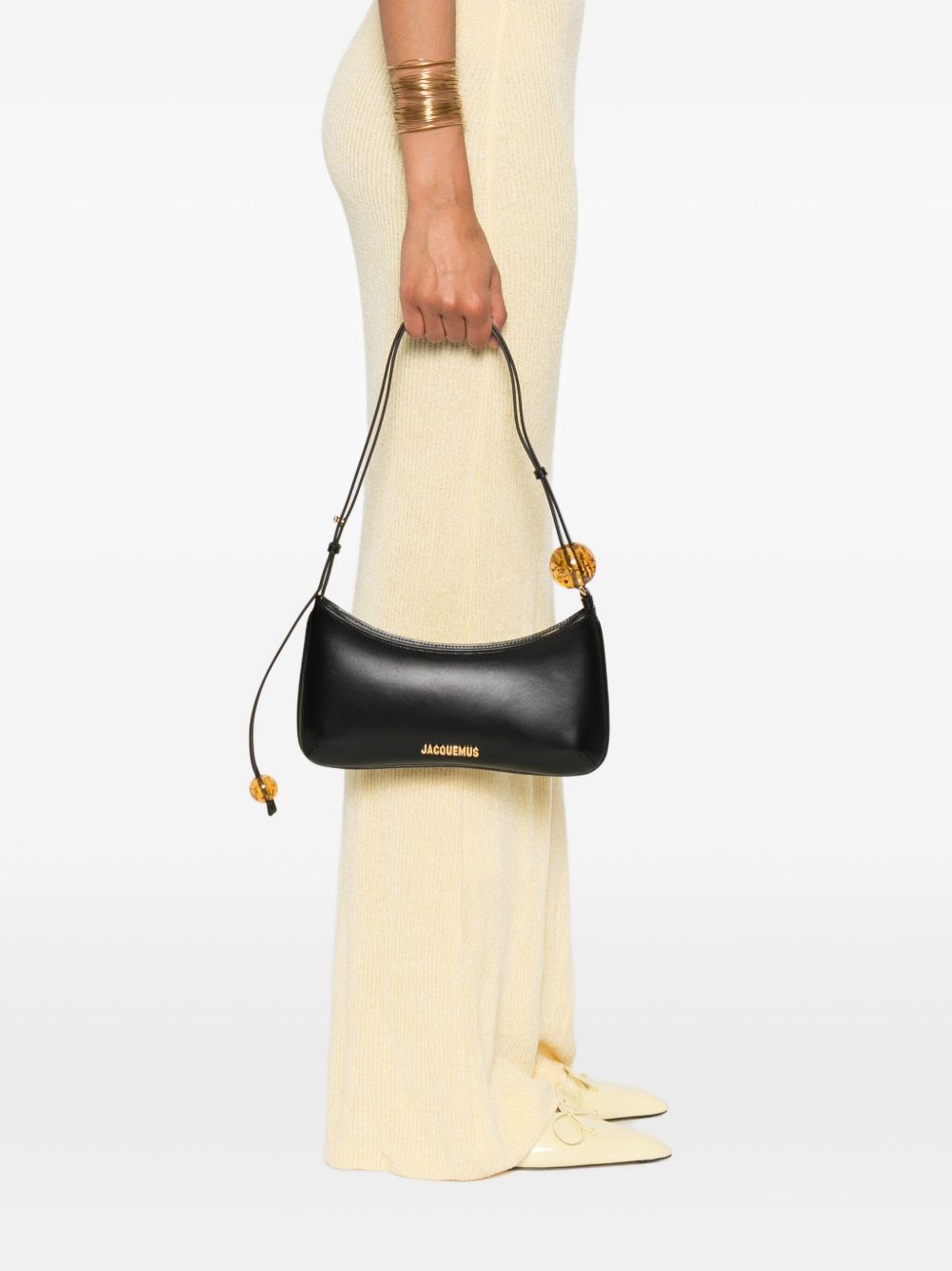 Jacquemus Le Bisou Perle leather shoulder bag