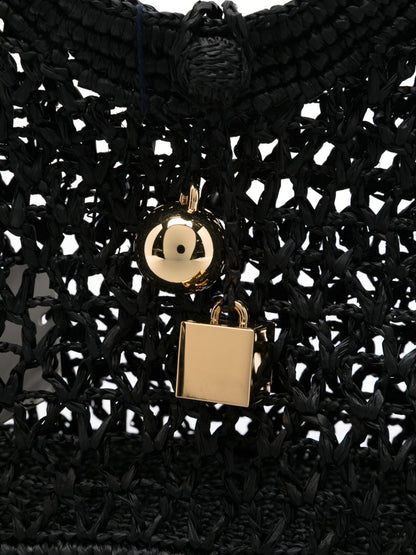 Jacquemus Le Petit Carre Spiaggia rafia handbag
