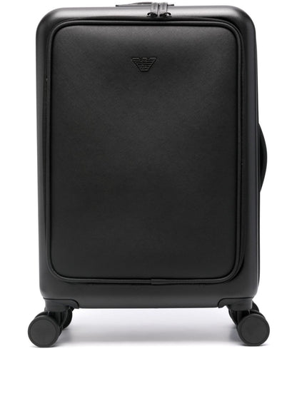 Emporio Armani carry-on suitcase with logo plaque
