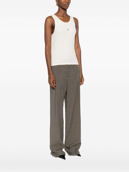 Saint Laurent Logo cotton tank top