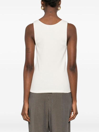 Saint Laurent Logo cotton tank top