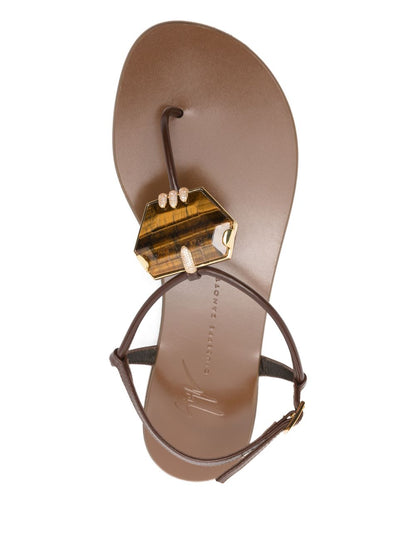 Giuseppe Zanotti Atlantide buckle-embellished thong sandals.