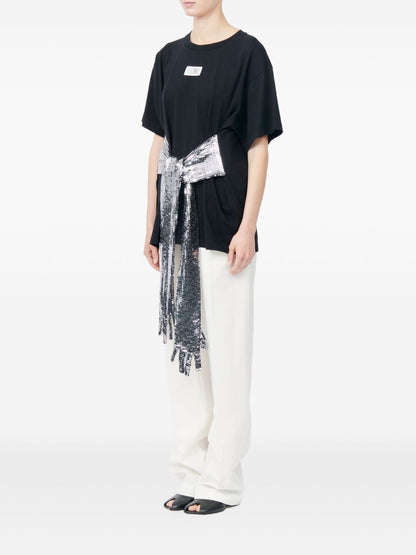 MM6 Maison Margiela Gloves-detail cotton t-shirt