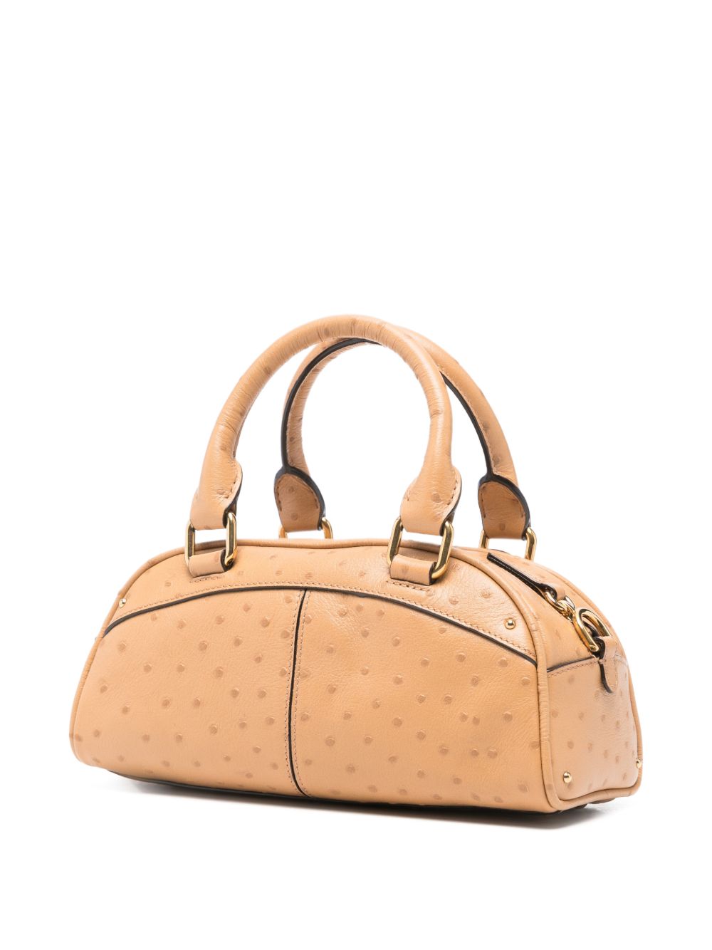 Chloé Bowling Bag In Ostrich-Effect Leather
