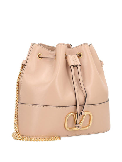 Valentino Garavani Mini Bucket Bag In Nappa With Vlogo Signature Chain