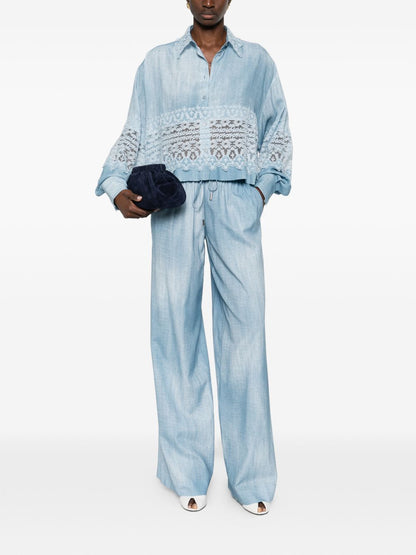 Ermanno Scervino Trousers Clear Blue