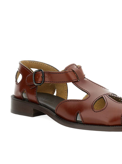 HEREU Sandals Leather Brown