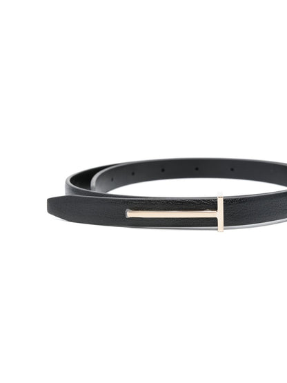 Tom Ford Slim T Belt In Soft Grain Leather