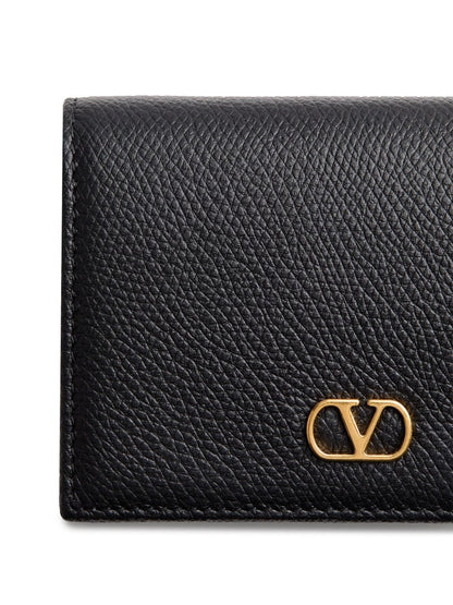 Valentino Garavani-VLogo Signature Grainy Calfskin Wallet