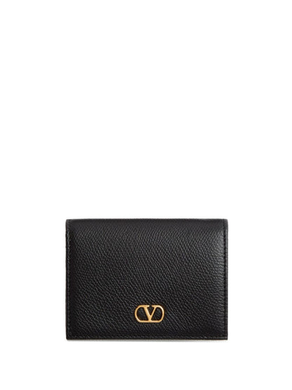 Valentino Garavani-VLogo Signature Grainy Calfskin Wallet