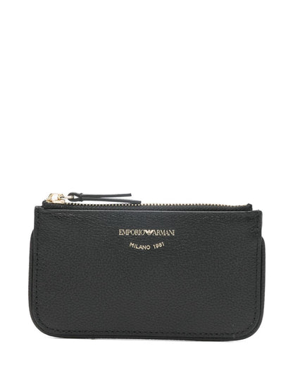 Emporio Armani Myea Deer-Print Card Holder With Zip