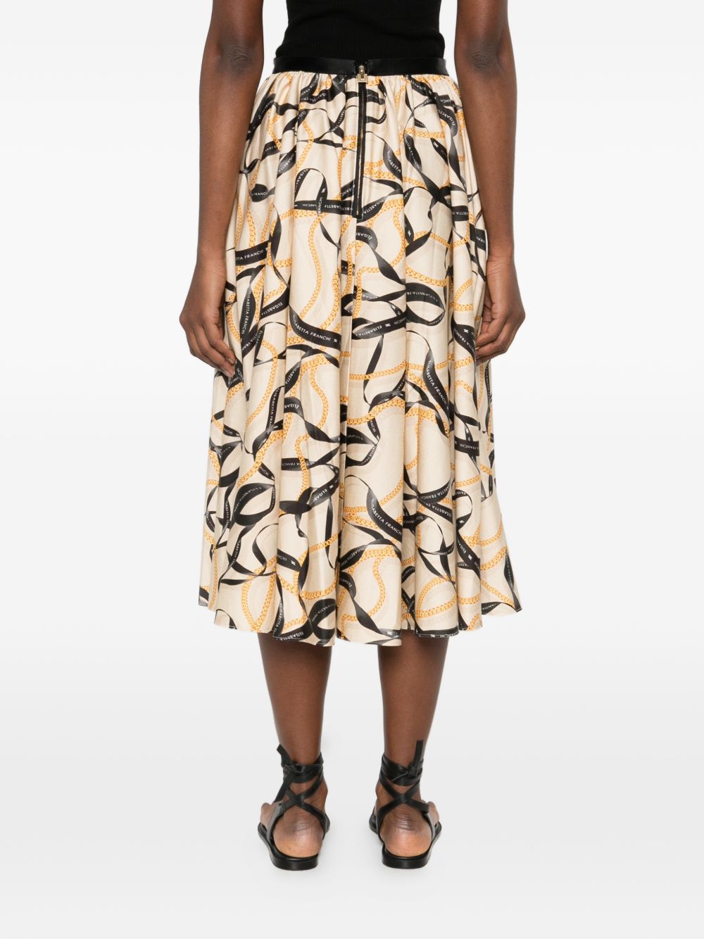 Elisabetta Franchi Printed midi skirt