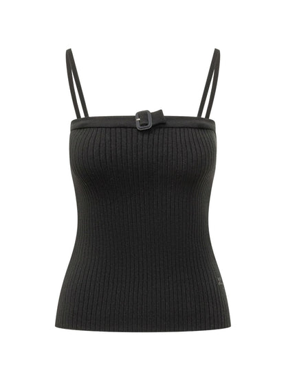 Courreges Pre CourrÃ¨ges Ribbed tank top