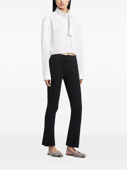 Courreges Pre CourrÃ¨ges Ribbed knitted trousers