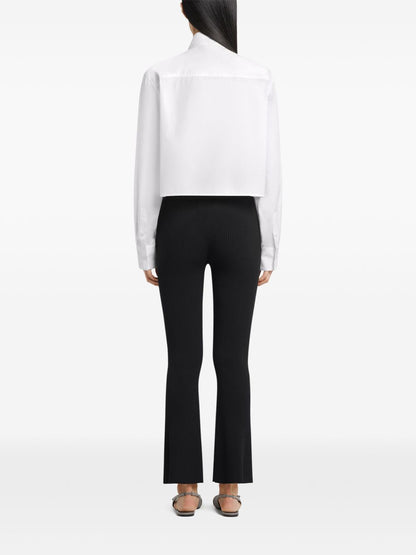 Courreges Pre CourrÃ¨ges Ribbed knitted trousers