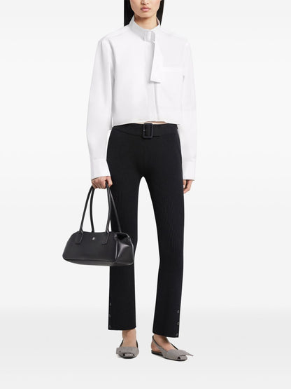 Courreges Pre CourrÃ¨ges Ribbed knitted trousers