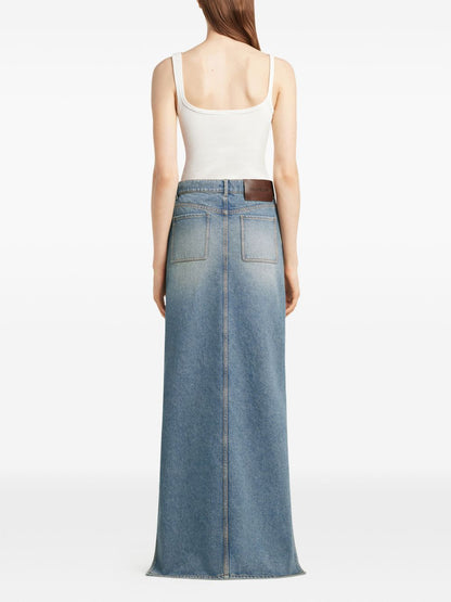 Courreges Pre CourrÃ¨ges Denim cotton skirt