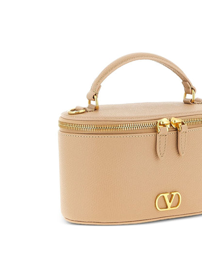Valentino Garavani Vlogo Signature Mini Vanity Bag In Grainy Calfskin
