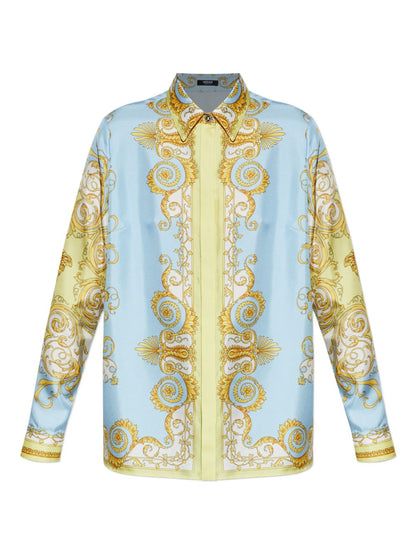 Versace Shirts Clear Blue