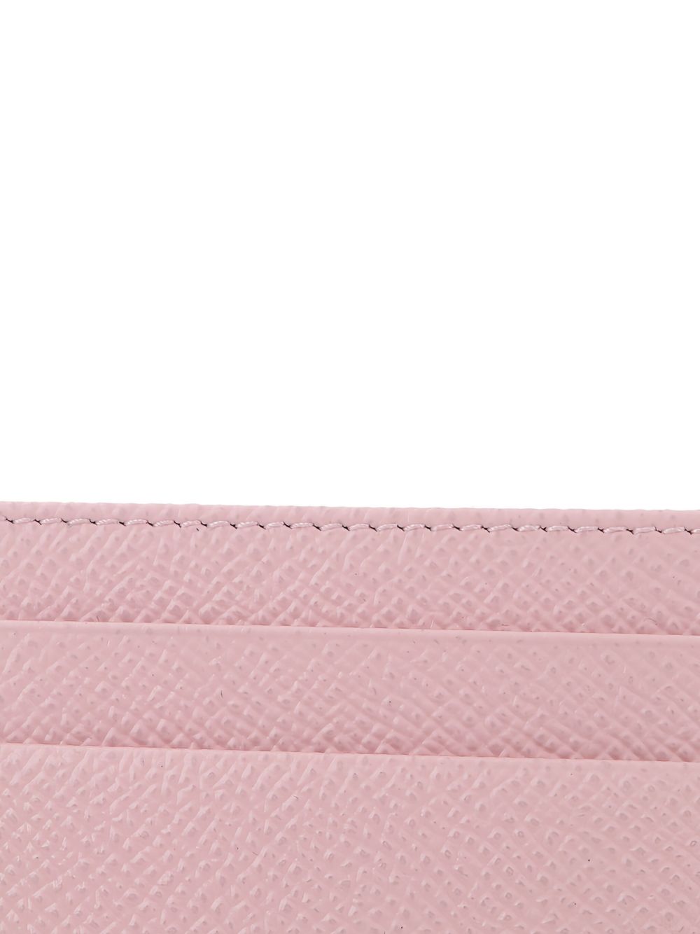 Dolce & Gabbana-Dauphine leather card holder in pastel pink