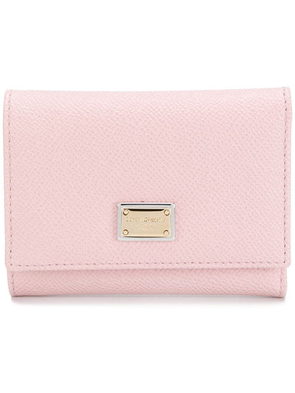 Dolce & Gabbana-Women's Pink Leather Flap French Wallet
