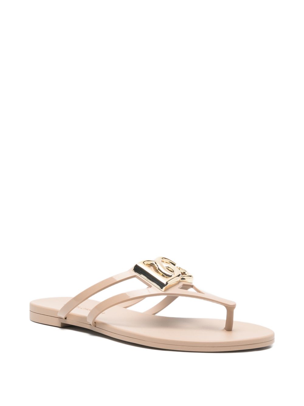 Dolce & Gabbana-DG thong sandal in cipria rubber