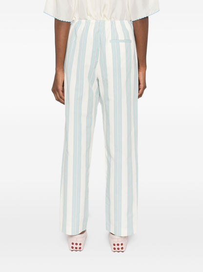 Forte Forte Striped drawstring trousers