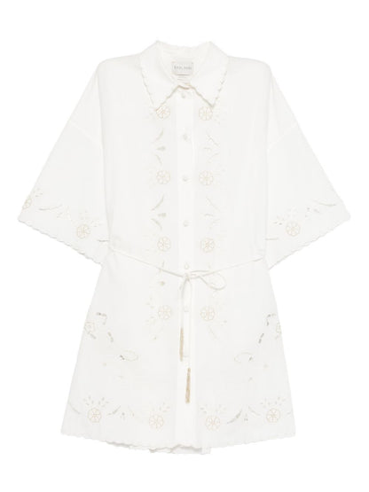 Forte Forte Embroidered cotton shirtdress