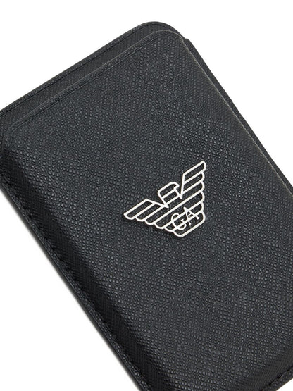 Emporio Armani Asv Regenerated Saffiano Magnetic Card Holder