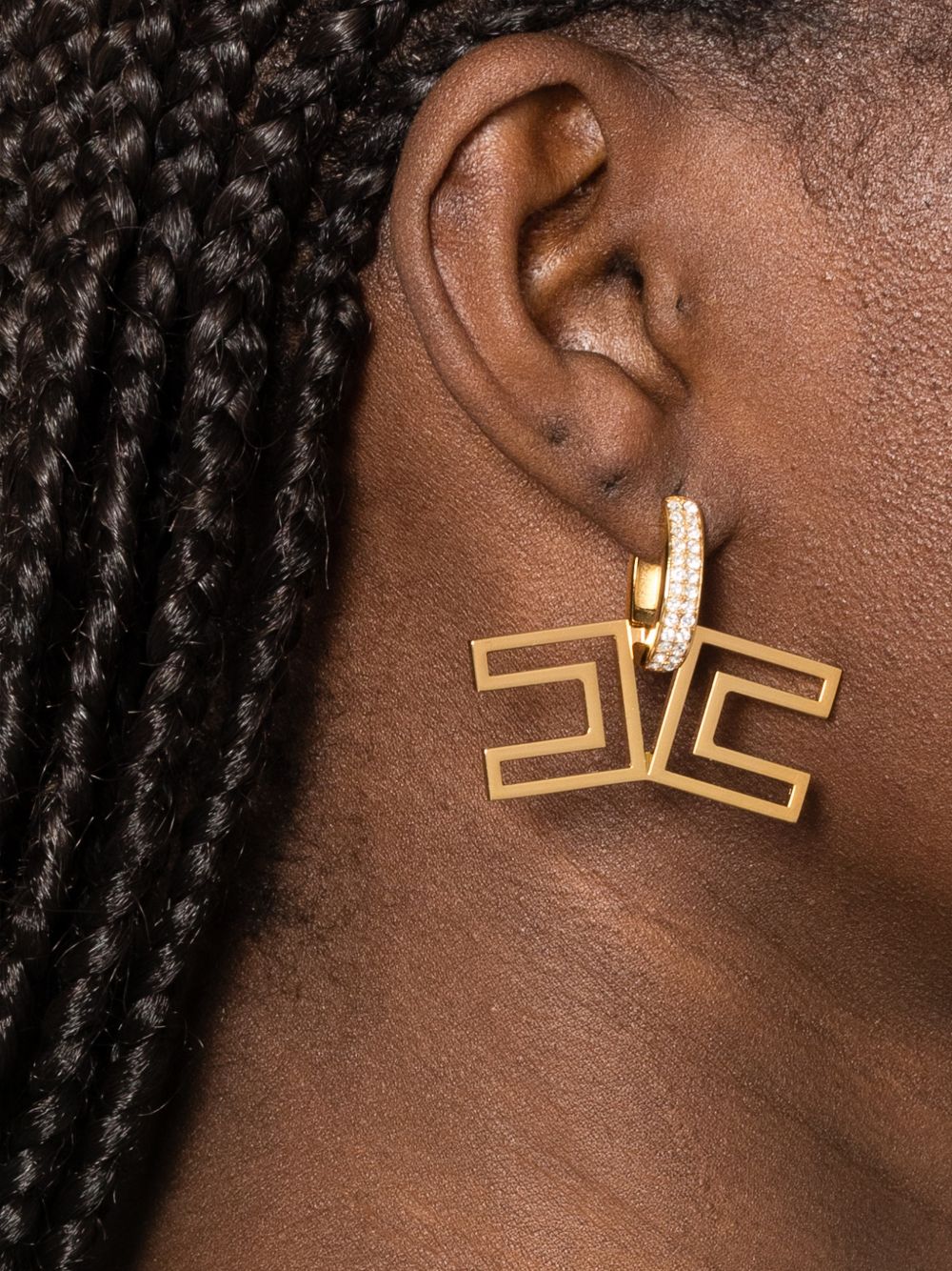 Elisabetta Franchi Earrings With Rhinestones