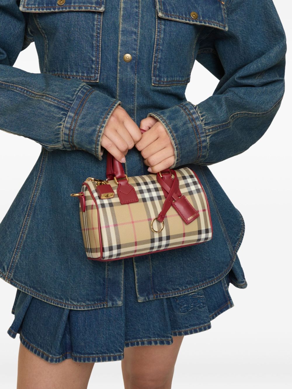 Burberry Mini Check Bowling Bag