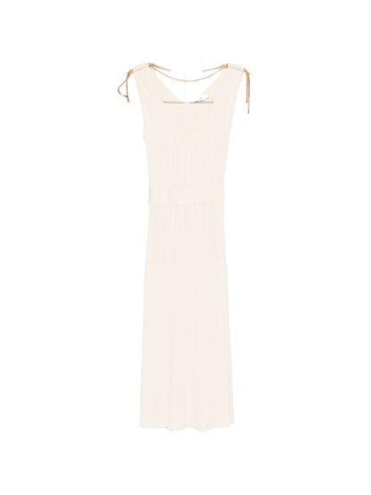 Elisabetta Franchi V-neck sleeveless A-line skirt Knitted midi dress