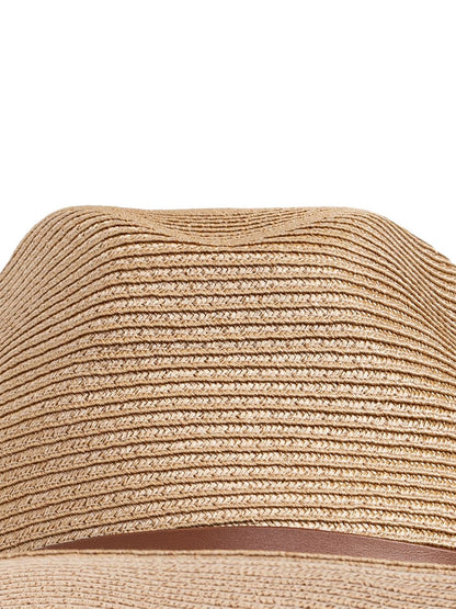 Emporio Armani Woven Raffia Fedora Hat