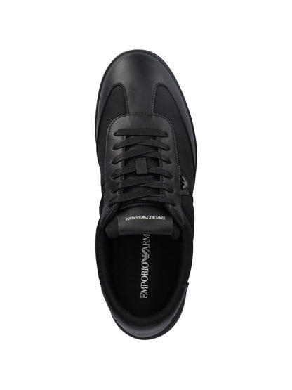 Emporio Armani Nylon sneakers with leather details