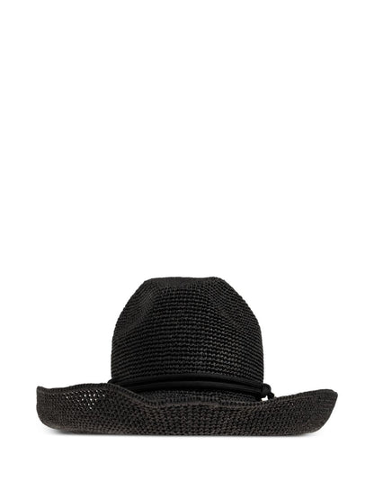 Emporio Armani Natural Cord Sun Crochet Hat