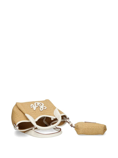 Emporio Armani Woven Straw Small Shopper Bag