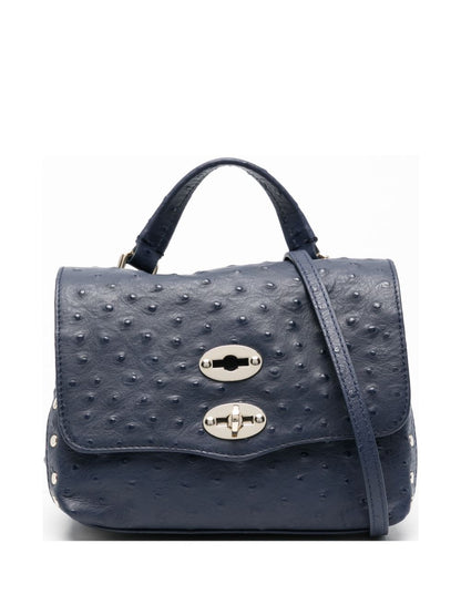 Zanellato Postina® Baby Bag In Cactus Blue Glass Blown Leather