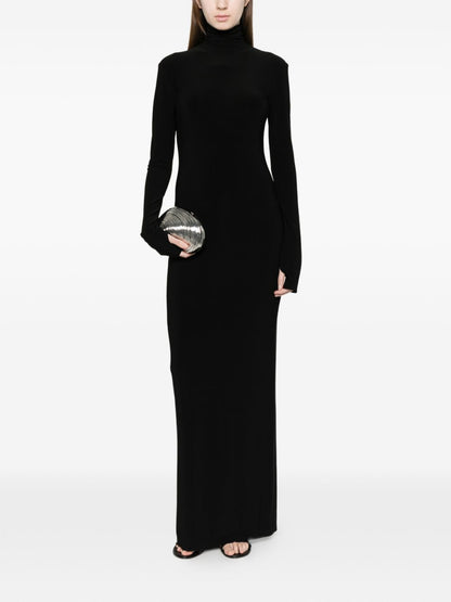 Norma Kamali Turtle-neck long dress