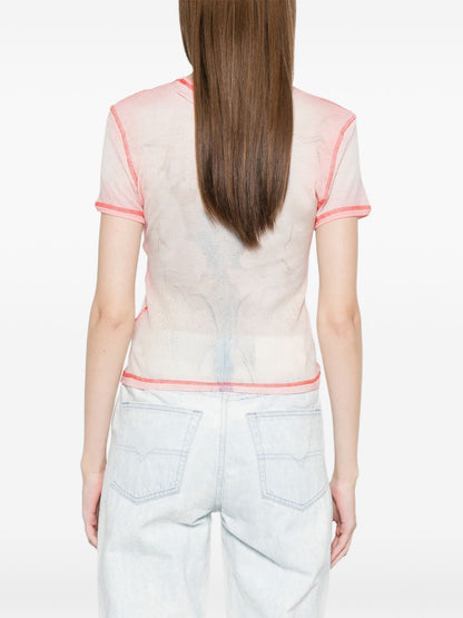 Diesel ribbed texture Cotton t-shirt
