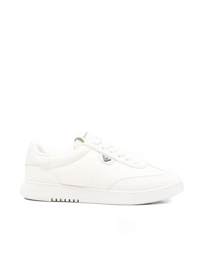 Emporio Armani Nylon sneakers with leather details